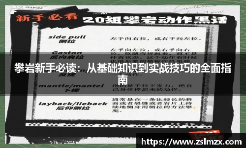 攀岩新手必读：从基础知识到实战技巧的全面指南